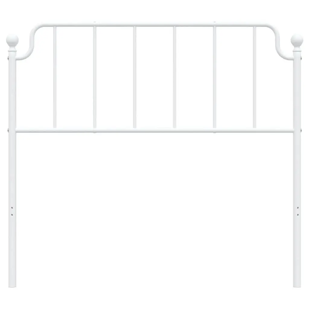 Metal Headboard White 107cm Bed Header Powder Coated Steel
