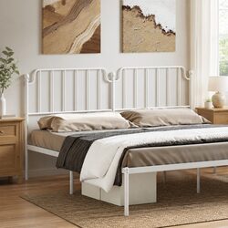 Reliable White Metal Headboard 180cm for Your Comfort