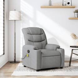 Comfortable Grey Fabric Massage Recliner Chair