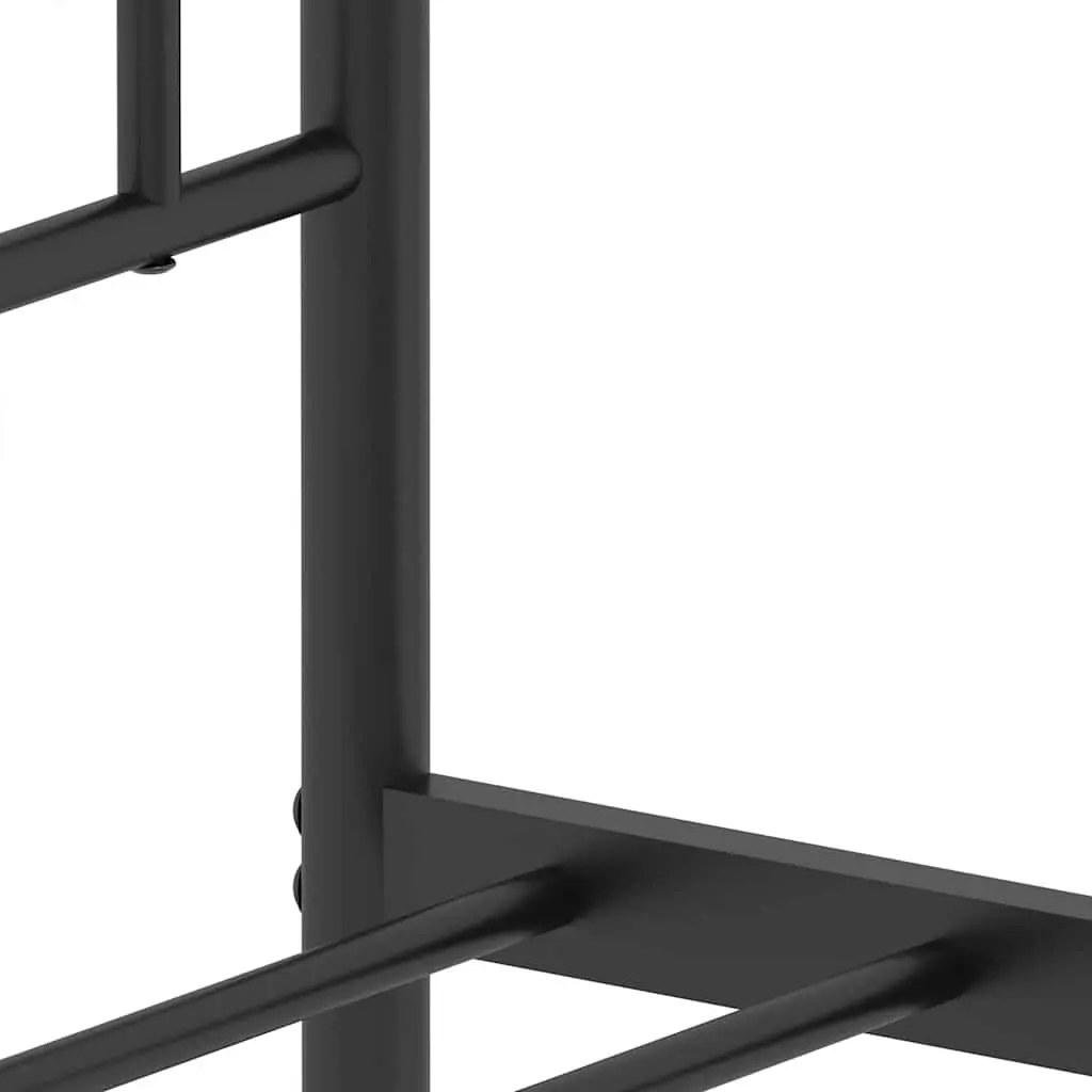 Metal Bed Frame with Headboard and Storage