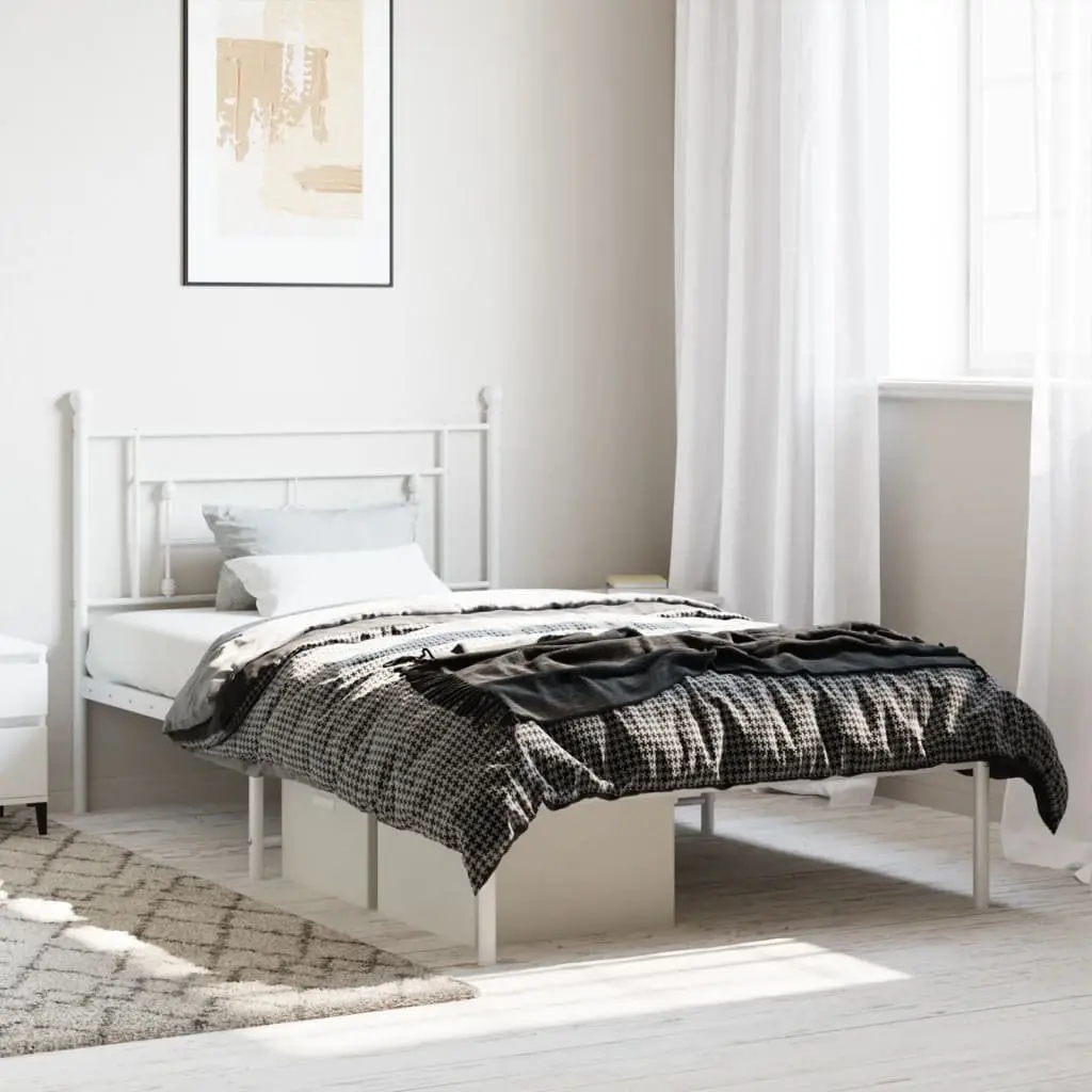King Single Metal Bed Frame with Storage