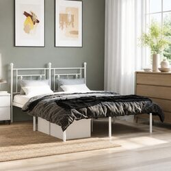 Reliable White Metal Bed Frame: Quality and Practicality