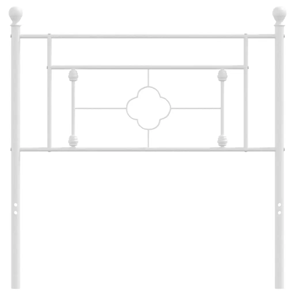 White Metal Headboard for 90cm Bed Frames