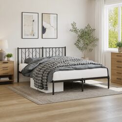 Reliable Metal Bed Frame with Storage and Headboard