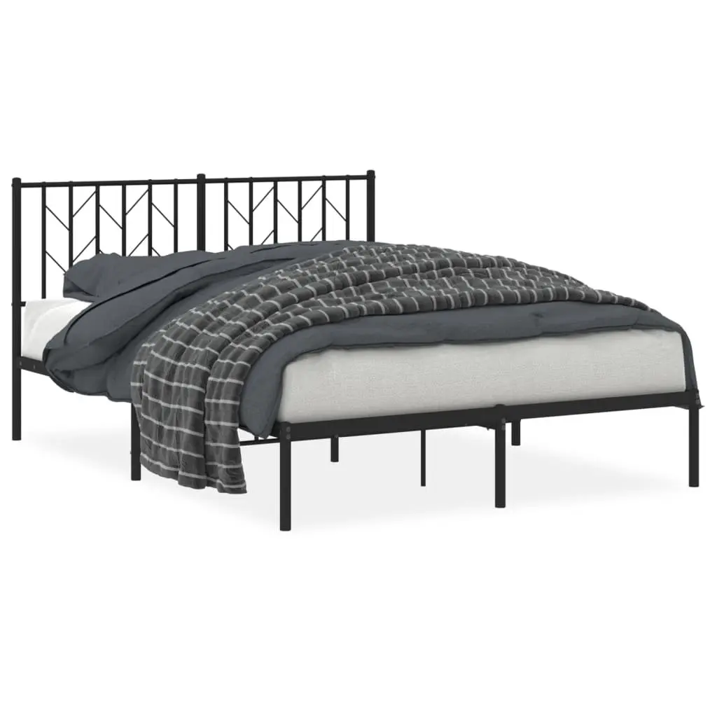 Metal Bed Frame with Storage and Headboard