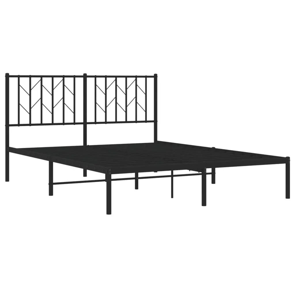 Metal Bed Frame with Storage and Headboard