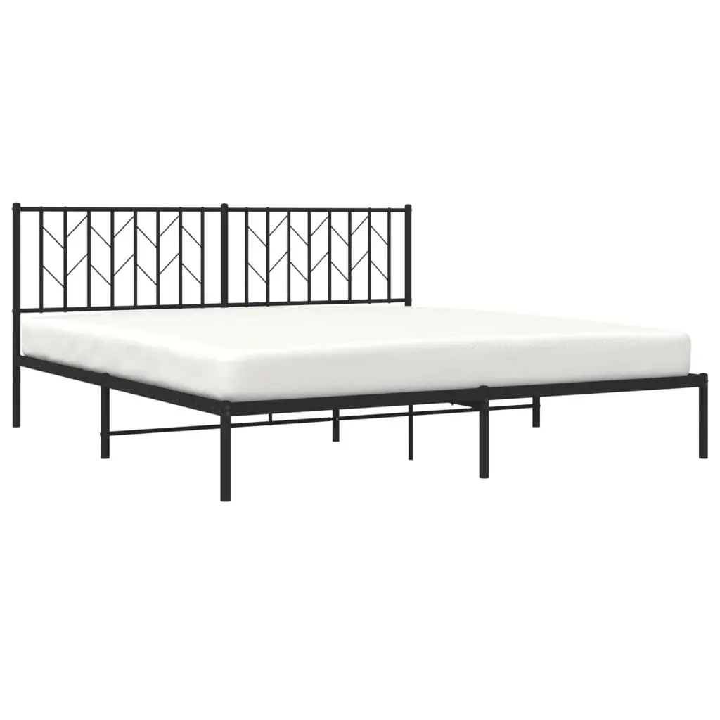 King Size Metal Bed Frame 183x203cm Black