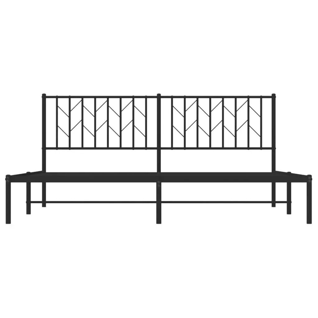 King Size Metal Bed Frame 183x203cm Black