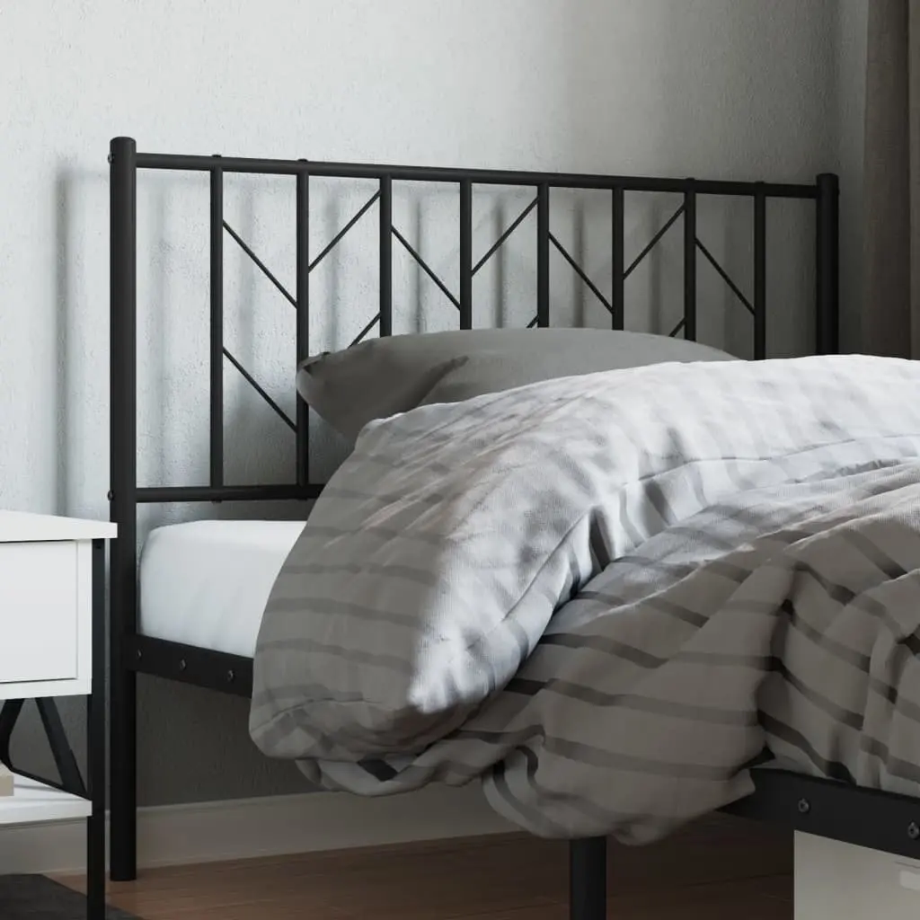 Metal Headboard Black 107 cm Bedroom Bed Head Board