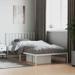 Reliable King Single Metal Bed Frame 107x203 cm White
