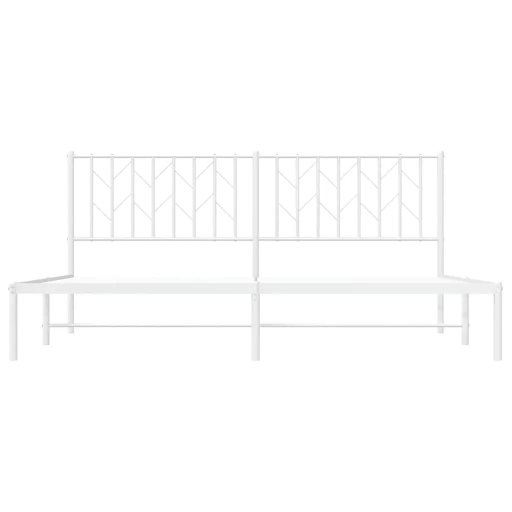White King Metal Bed Frame with Headboard