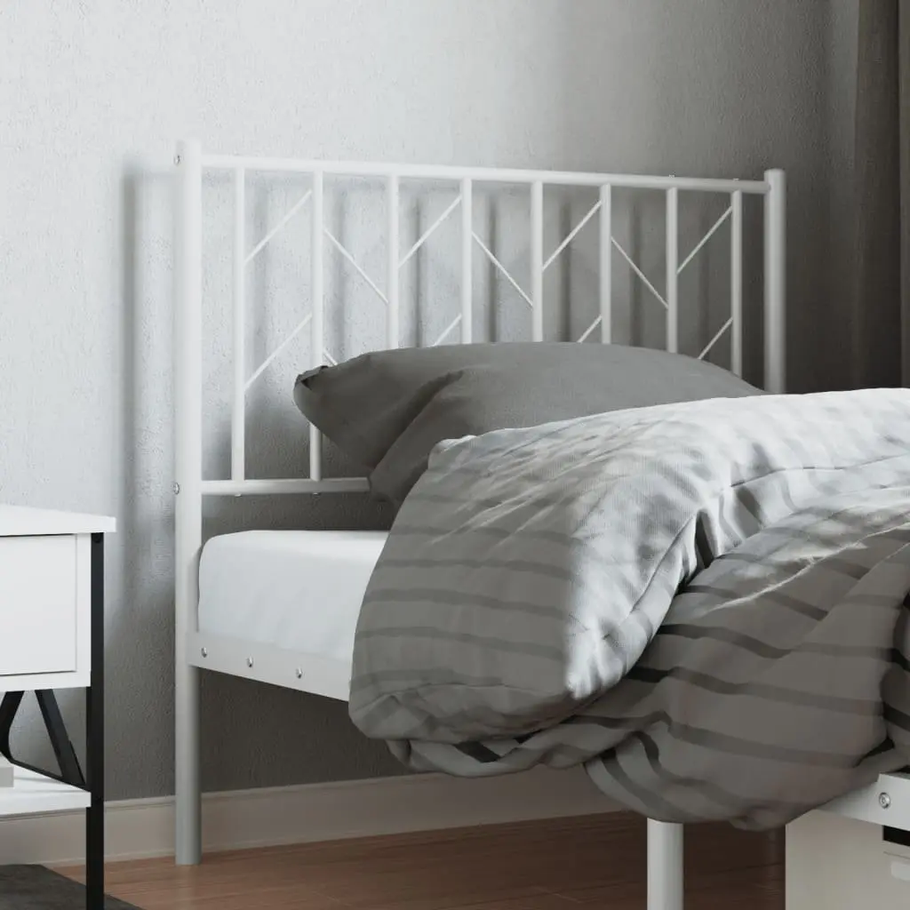 Metal Headboard White 90cm Bed Frame Header Steel Bedroom Furniture Replacement