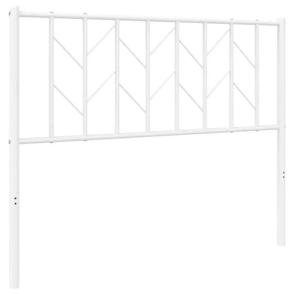 Metal Headboard Bed Frame Support 107cm White