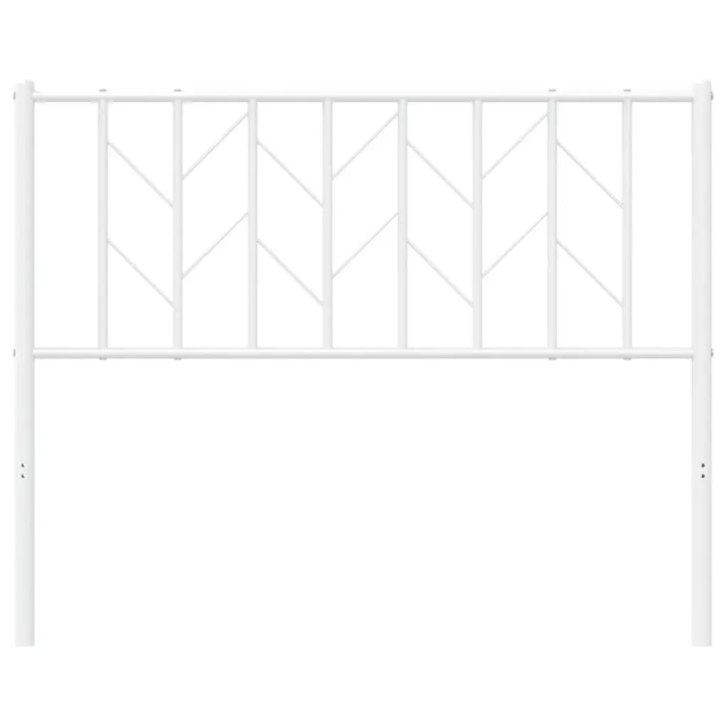 Metal Headboard Bed Frame Support 107cm White