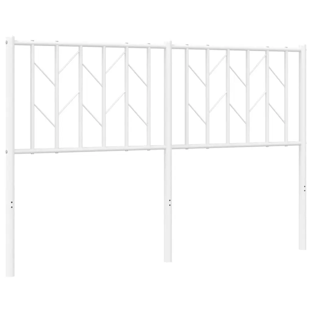 Metal Headboard White 135cm Bed Header Steel Frame