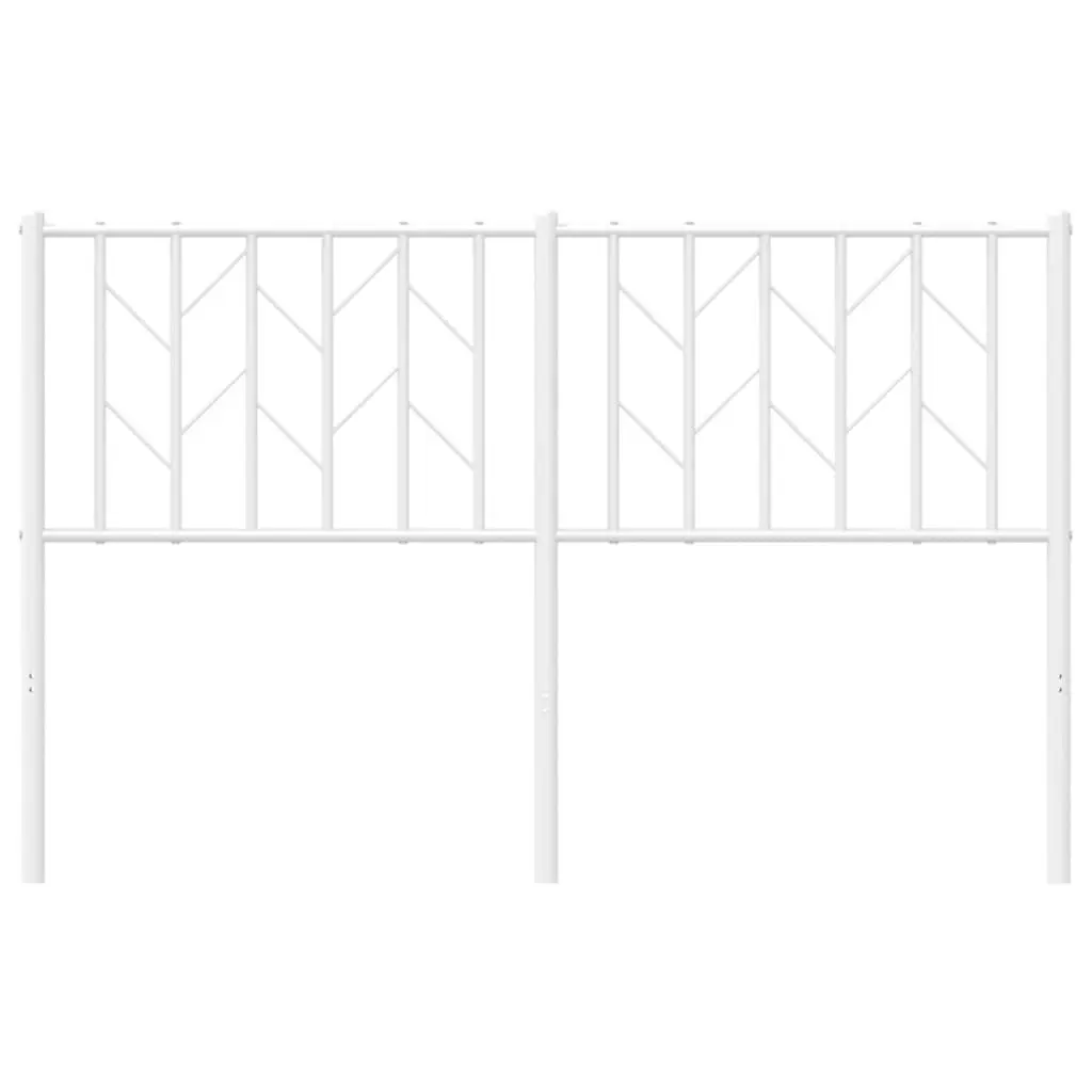 Metal Headboard White 135cm Bed Header Steel Frame