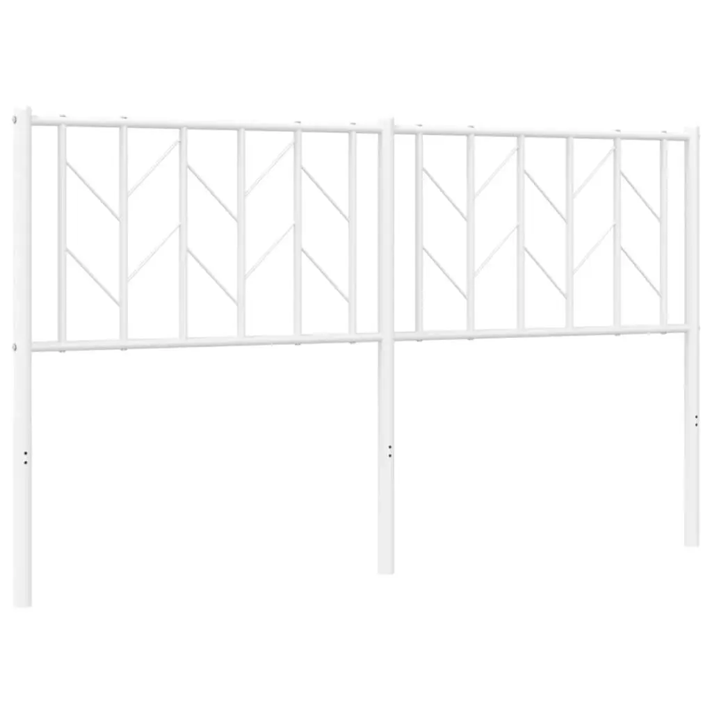 Steel Frame White Headboard 150cm Metal Bed Header Bedroom Furniture