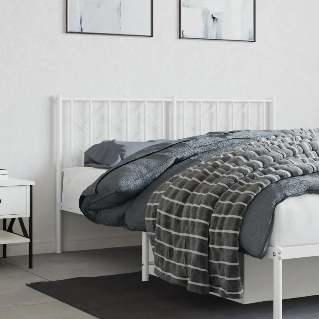Steel Frame White Headboard 150cm Metal Bed Header Bedroom Furniture