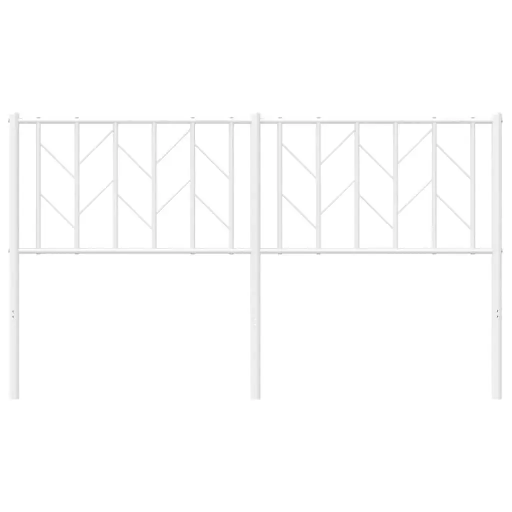Steel Frame White Headboard 150cm Metal Bed Header Bedroom Furniture