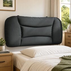 Headboard Cushion Fabric Wall Mount Bed Pillow Back Support Grey 90cm