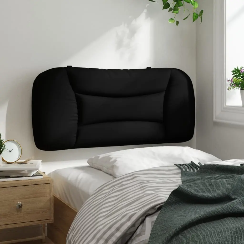 Headboard Cushion Back Support 90 cm Black Fabric Wall Mounted