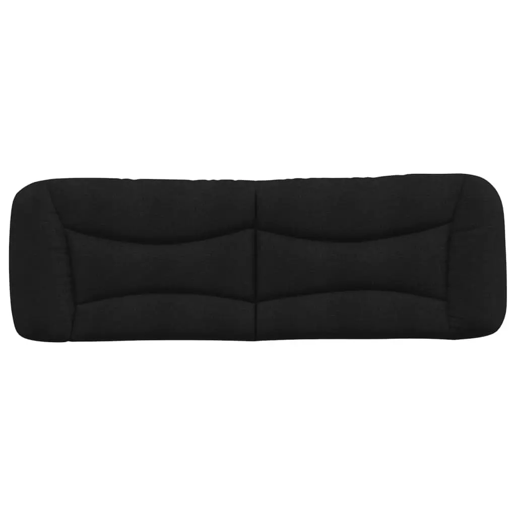 Upholstered Headboard Cushion Wall Mounted Bed Pillow 152cm Black Fabric