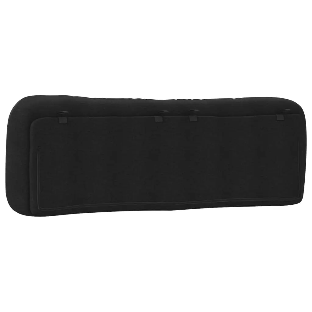 Upholstered Headboard Cushion Wall Mounted Bed Pillow 152cm Black Fabric