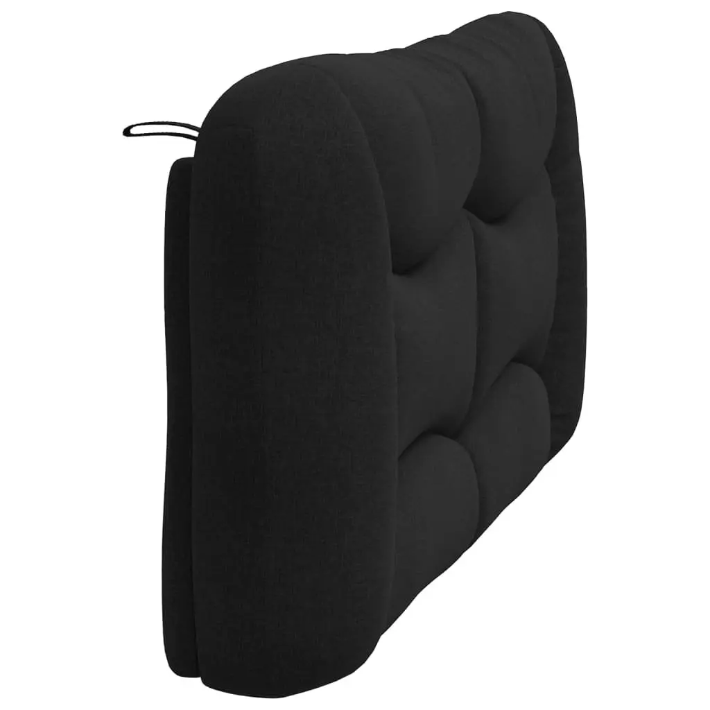 Upholstered Headboard Cushion Wall Mounted Bed Pillow 152cm Black Fabric