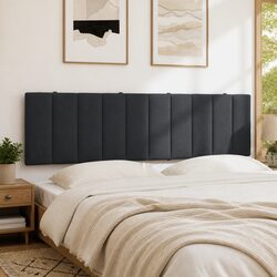 Dark Grey Velvet Headboard Cushion 180cm for Comfort