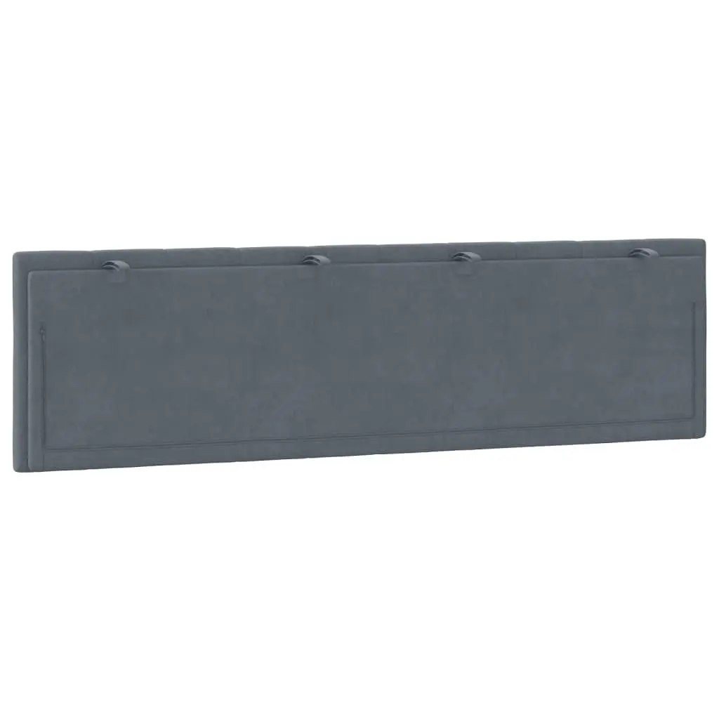 Dark Grey Velvet Headboard Cushion 180cm for Comfort