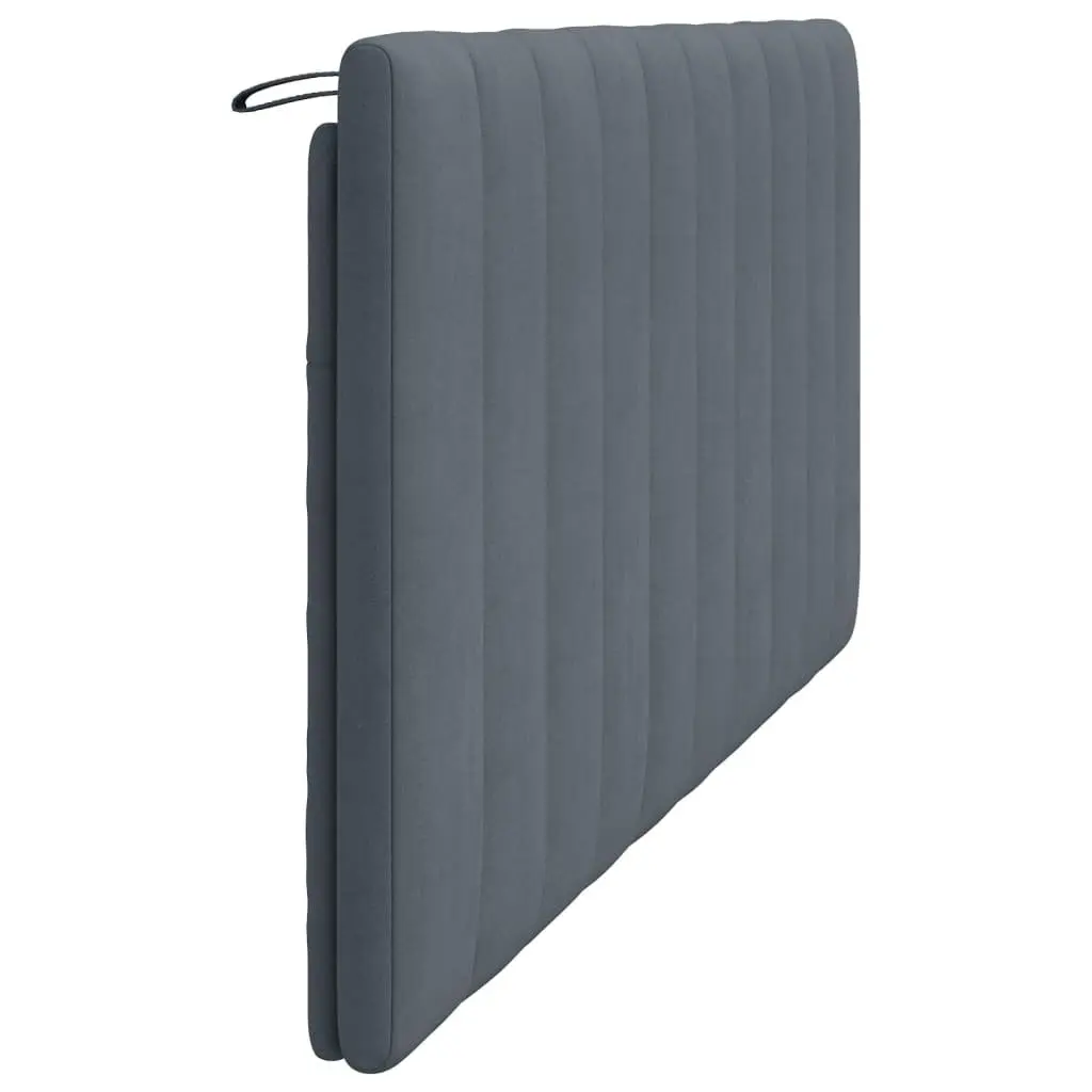 Dark Grey Velvet Headboard Cushion 180cm for Comfort