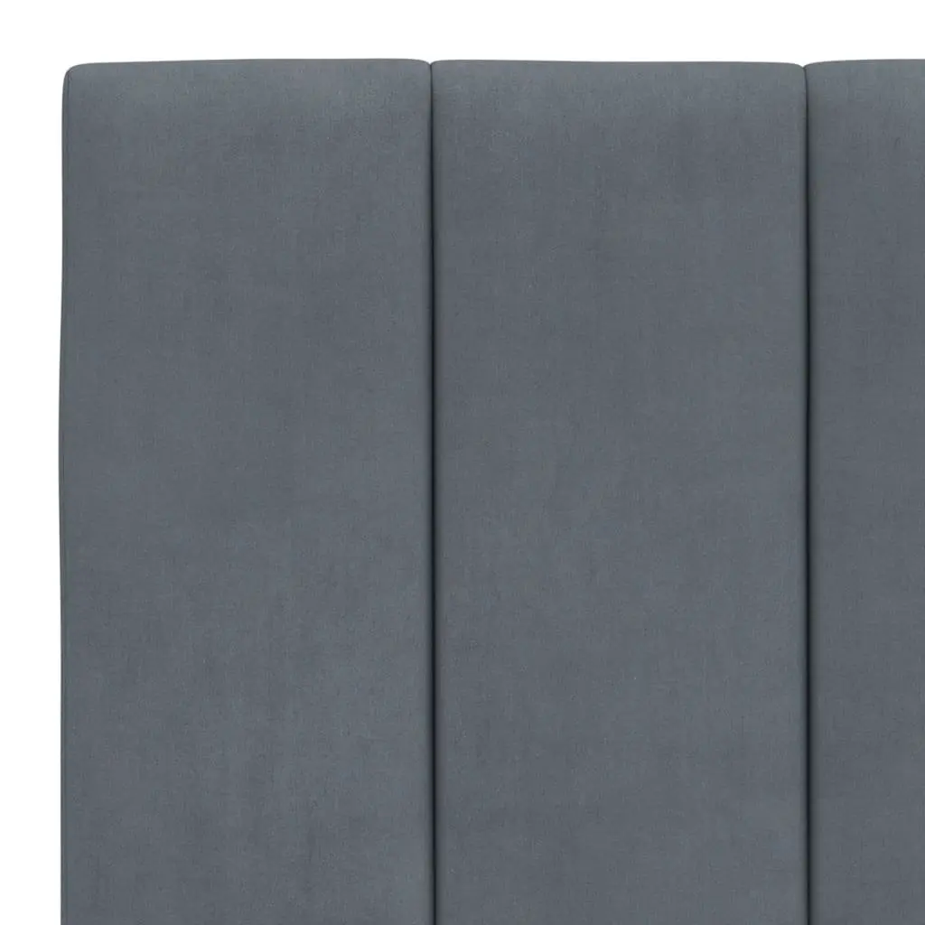 Dark Grey Velvet Headboard Cushion 180cm for Comfort
