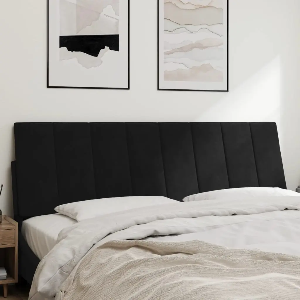 Headboard Cushion Back Support Queen Black Velvet Wall Mounted Bed Pillow Upholstered