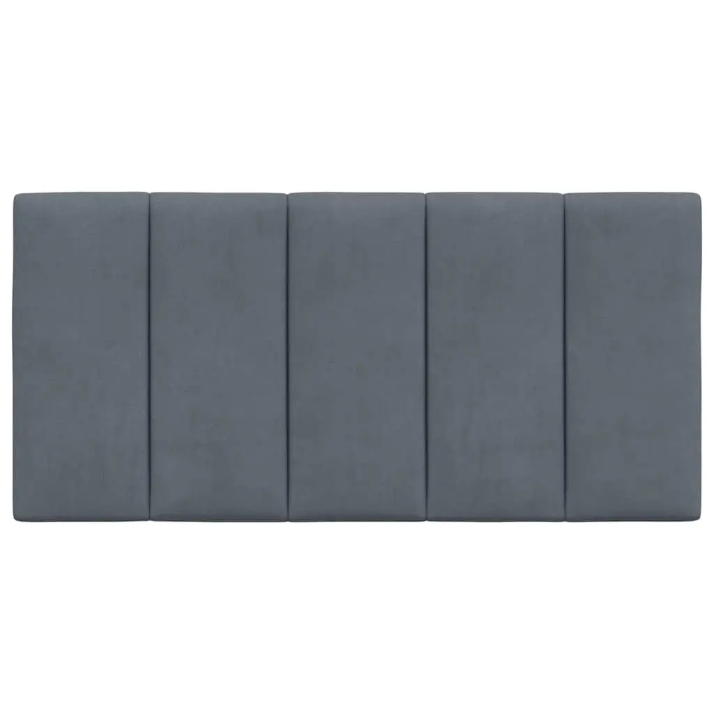 Headboard Cushion King Single 107cm Grey Velvet Foam Padded