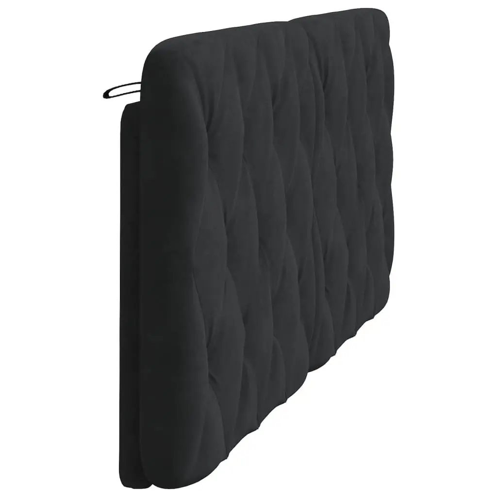 Headboard Cushion 180 cm Black Velvet Upholstered Wall Mount Bed Pillow Support