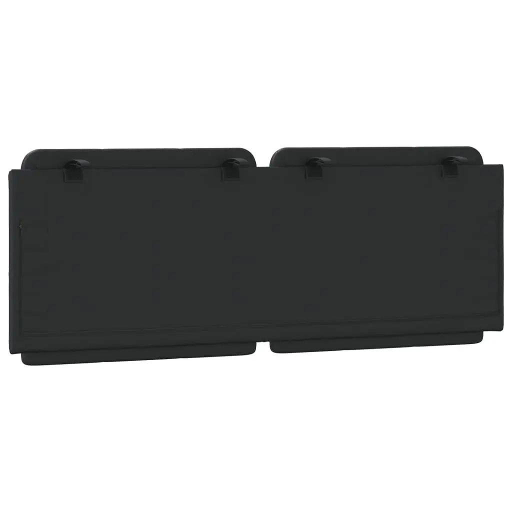 Headboard Cushion Black 137cm Foam Padded Wall Mounted Faux Leather