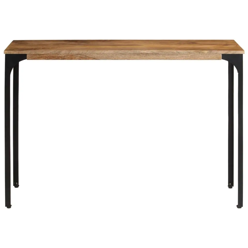 Console Table Brown Solid Wood Mango Iron Feet 110cm 35cm 76cm