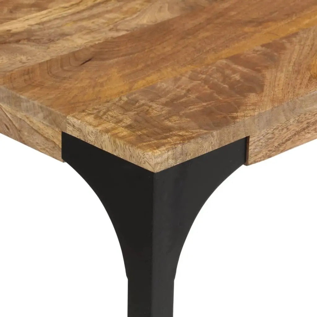 Console Table Brown Solid Wood Mango Iron Feet 110cm 35cm 76cm