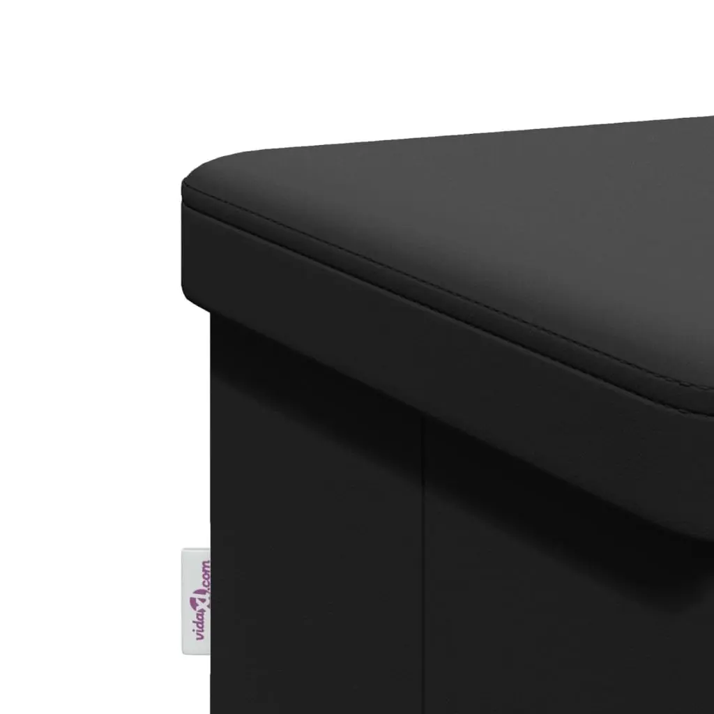 Black PVC Storage Bench