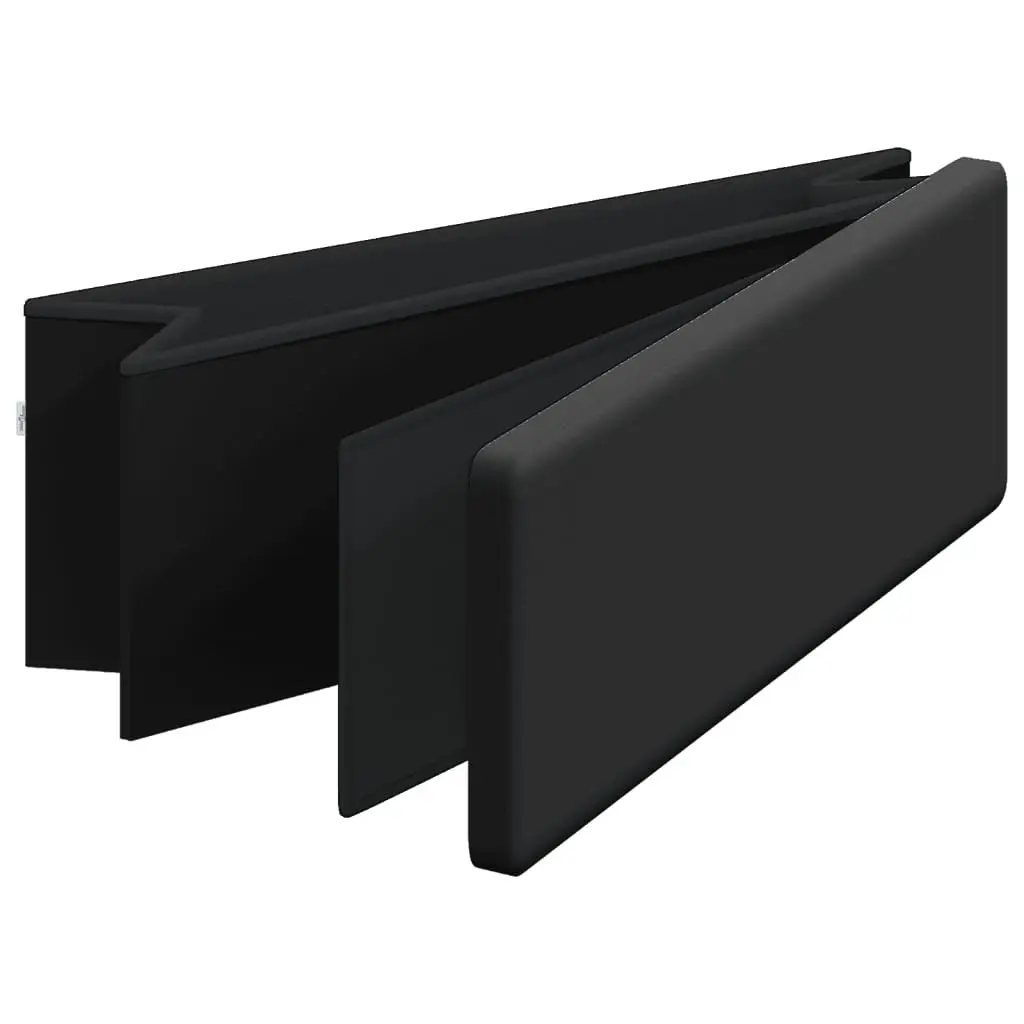 Black PVC Storage Bench