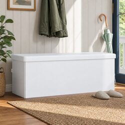 Affordable and Versatile White Storage Bench