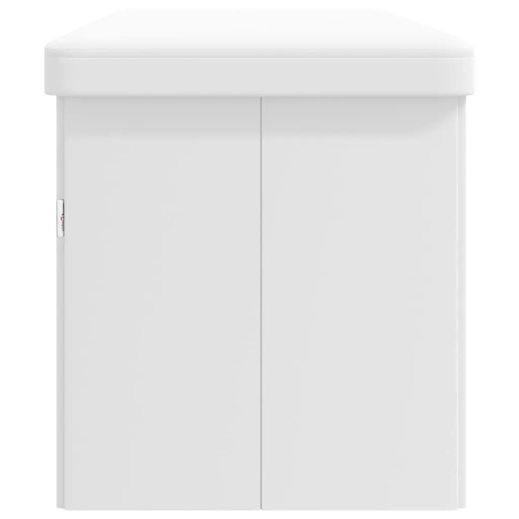 Storage Bench Foldable White Seat Ottoman Hallway Bedroom Living Room Entryway