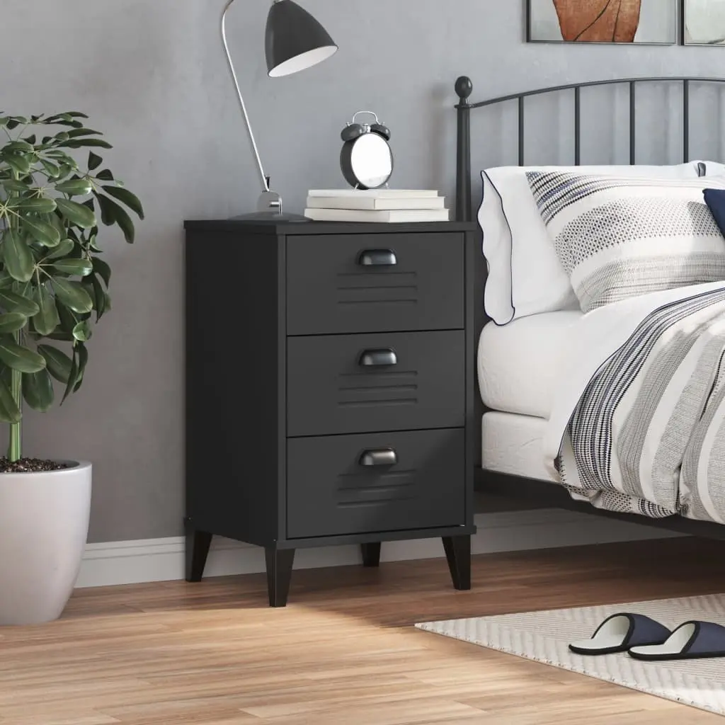 Black Bedside Cabinet