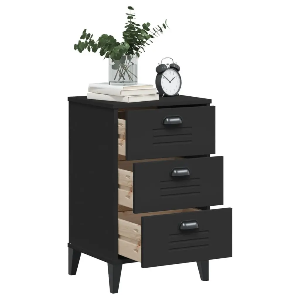 Black Bedside Cabinet