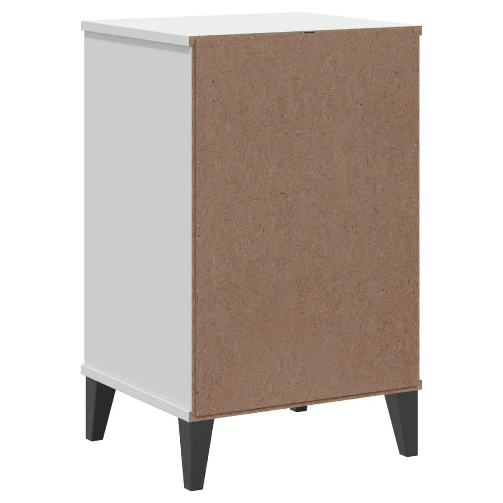 Bedside Cabinet Storage Table Bedroom Furniture White Engineered Wood