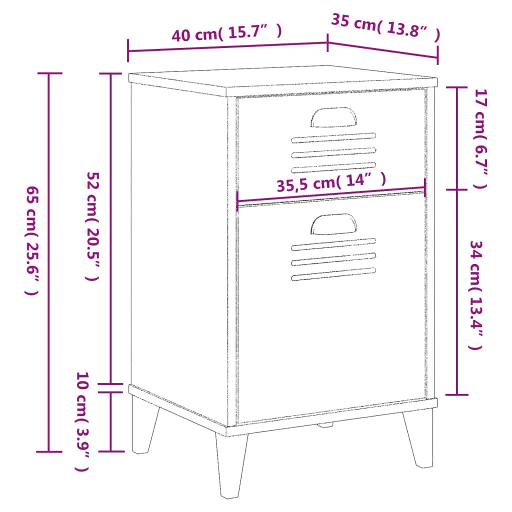 Bedside Cabinet Storage Table Bedroom Furniture White Engineered Wood