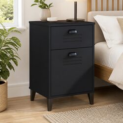 Black Nightstand Offering Practicality and Value