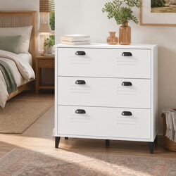 Versatile White Storage Drawer Cabinet for Home Use