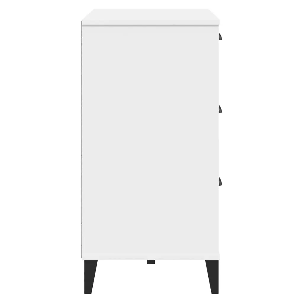Drawer Cabinet White Storage Organizer Engineered Wood Industrial Furniture
