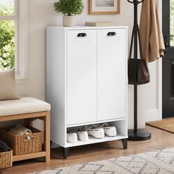 Reliable White Engineered Wood Shoe Cabinet for Value